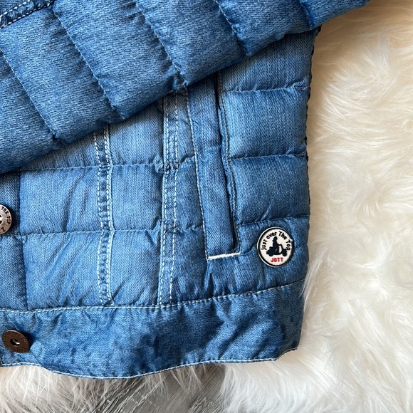 JOTT, or Just Over The Top, Denim Style Puffer Jacket - Picture 2 of 5